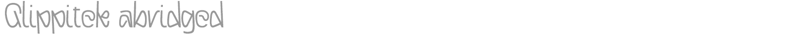 qlippitek abridged font preview
